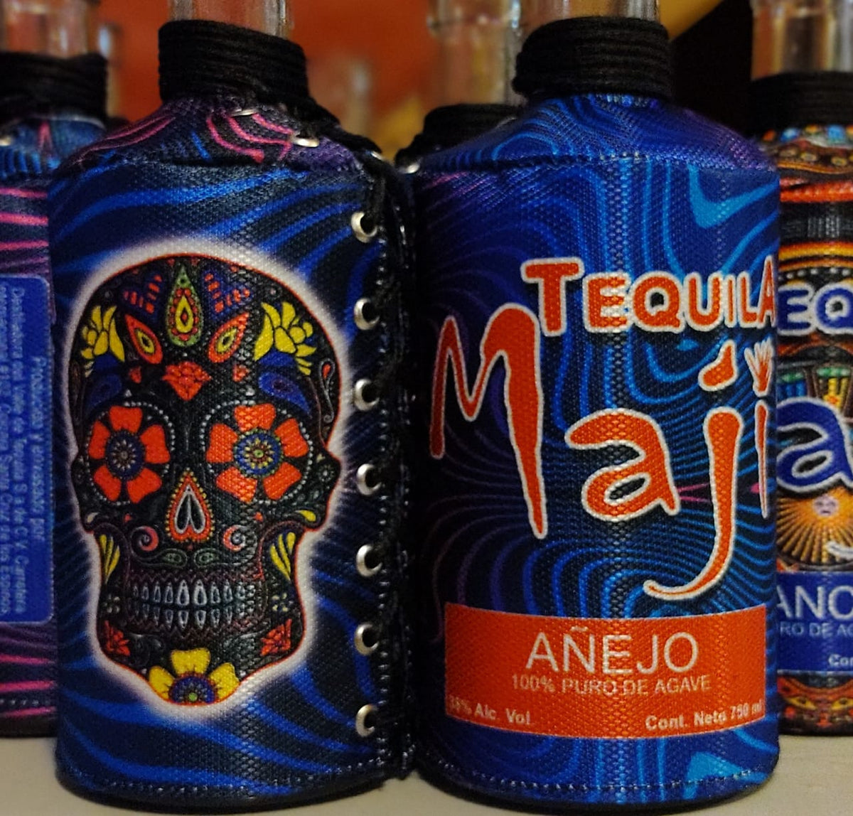 Tequila Maji Añejo 100 Agave 750ml FORRADA El Búho Tequilas