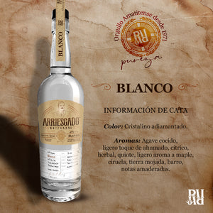 Tequila ARRIESGADO ANCESTRAL BLANCO 100% Agave - 750ml