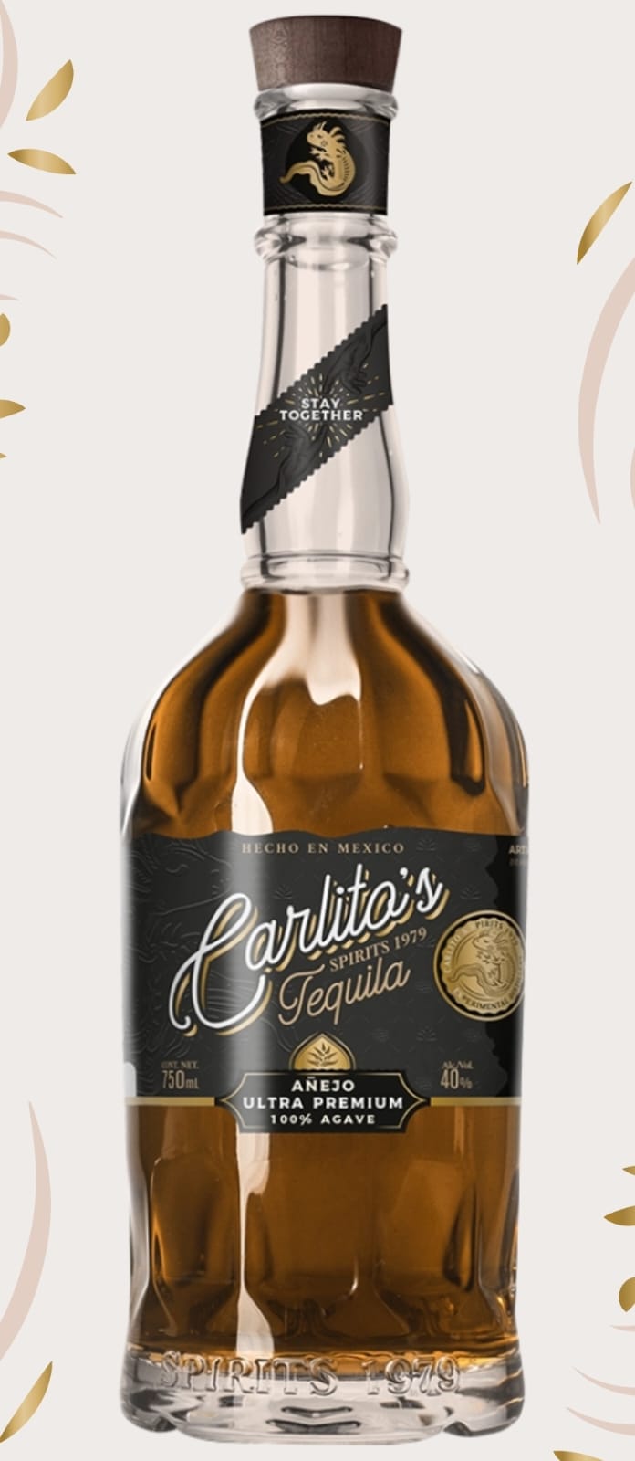 Tequila CARLITOS  Añejo 100% Agave - 750ml
