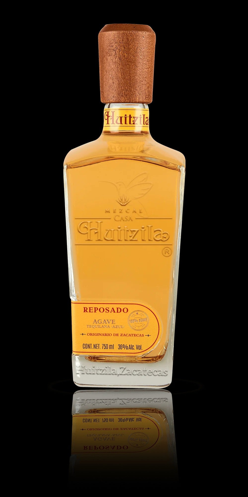 Mezcal HUITZILA reposado 100% Agave Agave Azul - 750ml