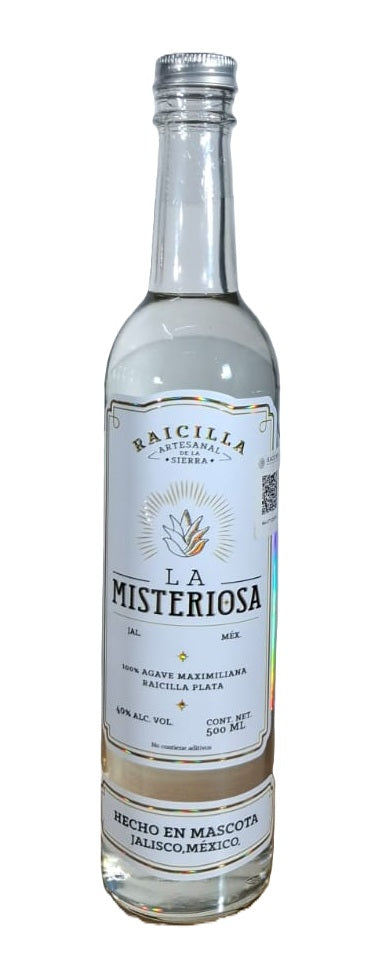 Raicilla LA MISTERIOSA Artesanal 100% Agave Maximiliana - 500ml