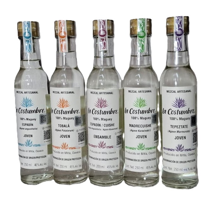 Mezcal La Costumbre Tobala  - 250ml SET CON 5 EXPRESIONES