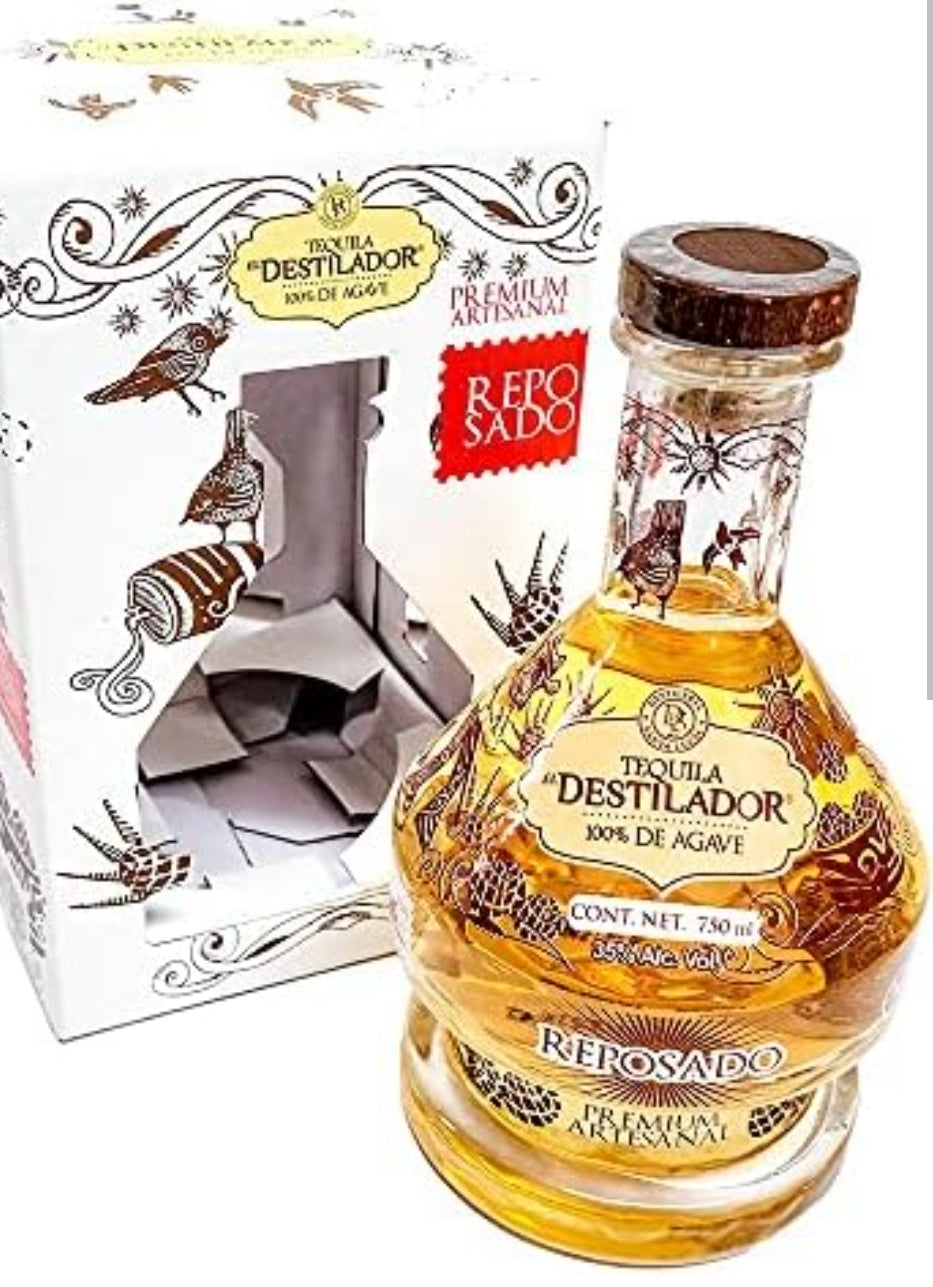 Tequila EL DESTILADOR Artesanal Reposado 750 ml 100% agave