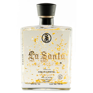 Tequila LA SANTA añejo Cristalino 100% Agave - 750ml GOLD 24 K