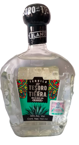 Tequila EL TESORO DE MI TIERRA blanco 100% Agave - 750ml