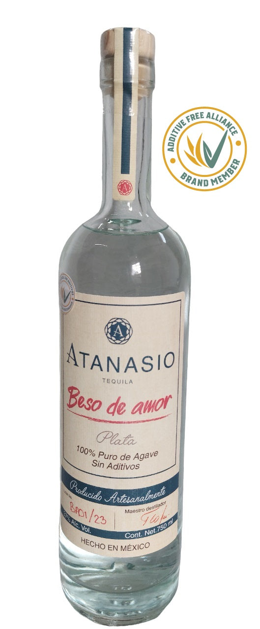 Tequila ATANASIO Blanco BESO DE AMOR 100% Agave - 750ml