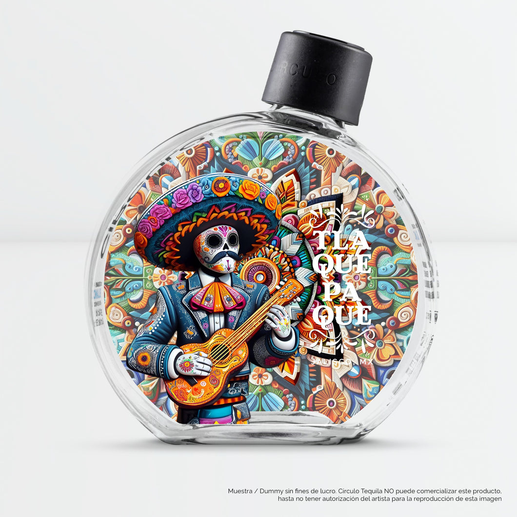Tequila CIRCULO Blanco 100% Agave - 375 ml  Ed Tlaquepaque Mariachi Catrin