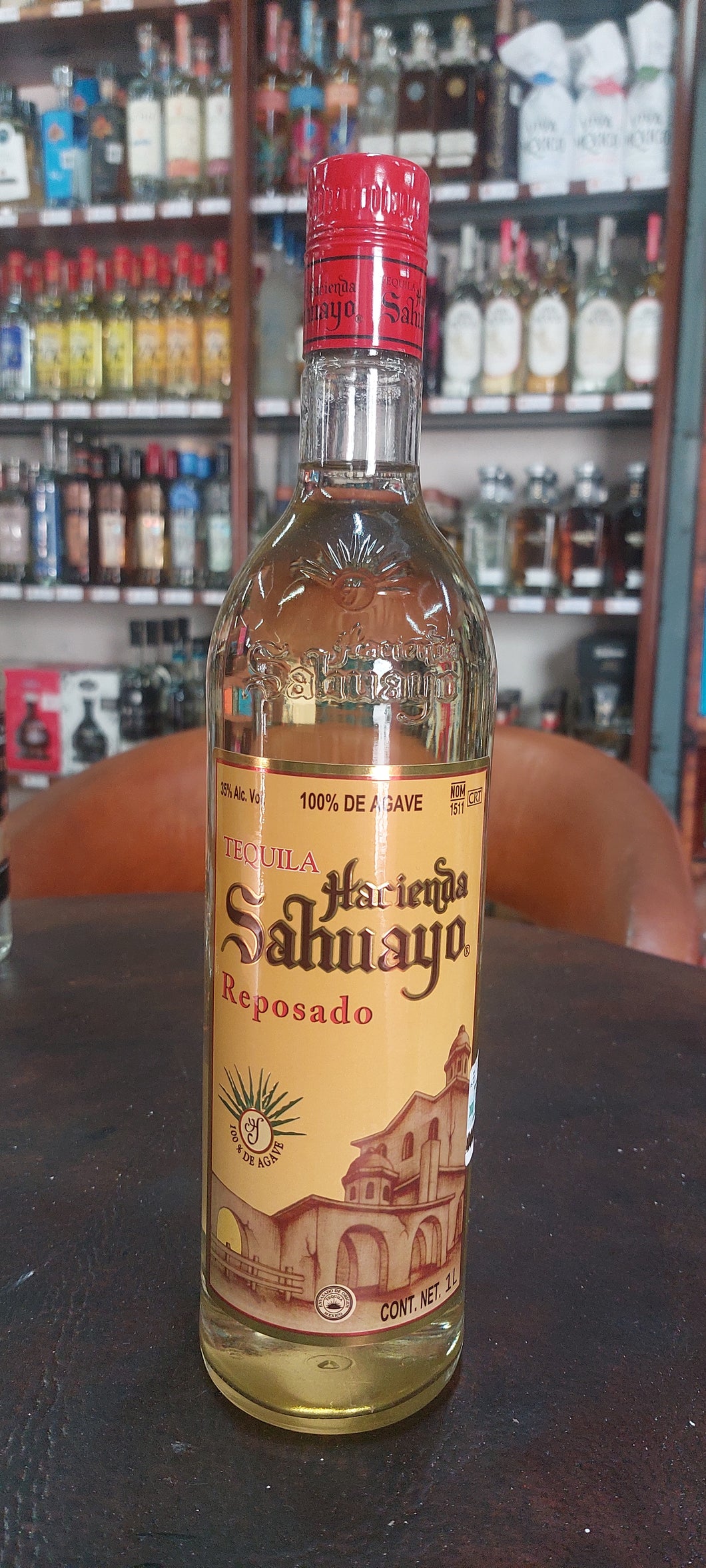 Tequila Hacienda Sahuayo reposado 1000 ml 100% Agave