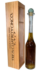 Tequila Tres Cuatro Cinco  3 4 5 Extra  Añejo 100% Agave - 750ml