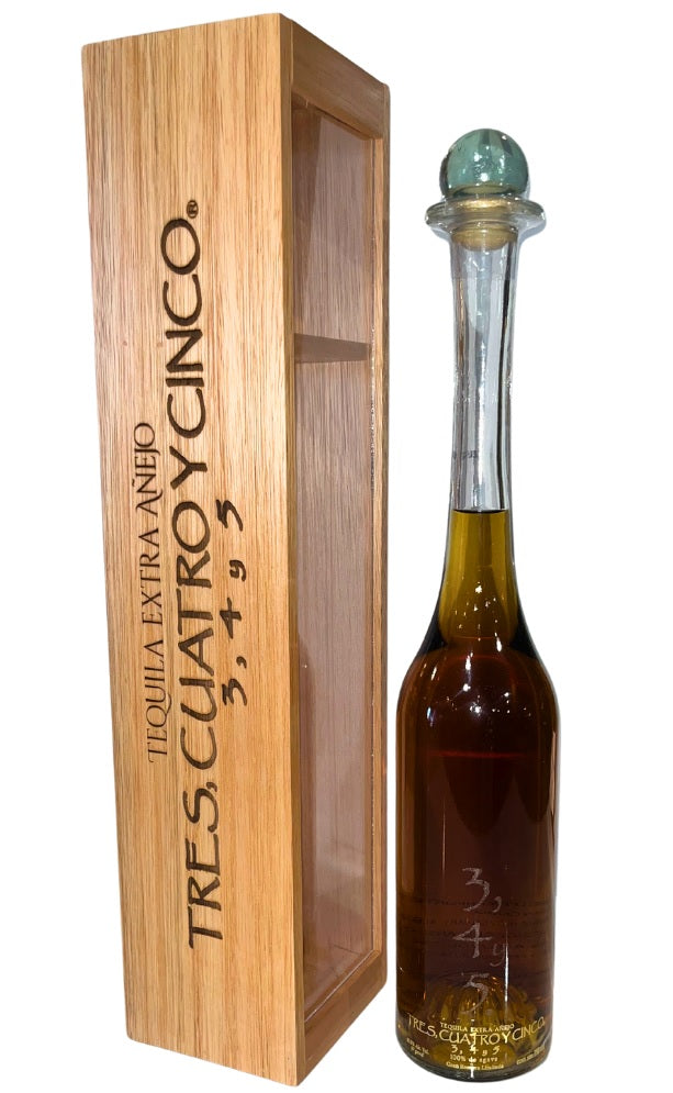 Tequila Tres Cuatro Cinco  3 4 5 Extra  Añejo 100% Agave - 750ml