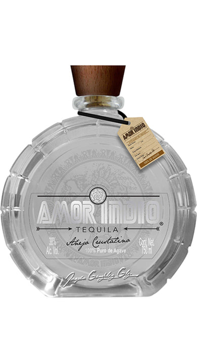Tequila Amor Indio Añejo Cristalino100% Agave - 750ml