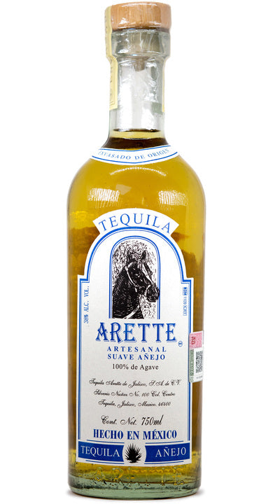 Tequila Arette Artesanal Añejo Suave 100% Agave -750ml