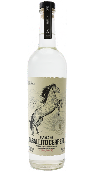 Destilado de Agave Caballito Cerrero 46 Blanco 100% Agave Chato - 700ml