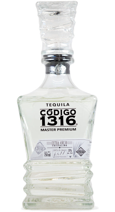 Tequila Codigo 1316 Extra Añejo Cristalino 100% Agave - 750ml