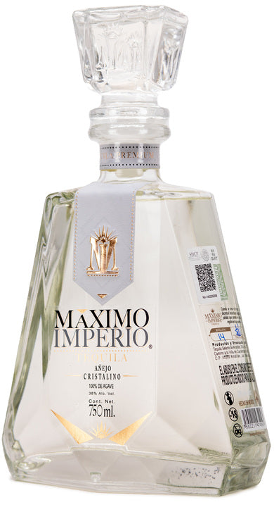 Tequila Máximo Imperio Añejo Cristalino 100% Agave - 750ml
