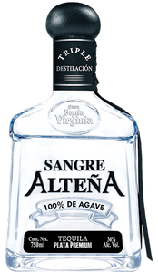 Tequila Sangre Alteña Plata Extra Premium 100% Agave - 750ml
