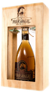 Tequila Purasangre Extra Añejo 5 Años (con estuche de madera y 2 copas) 100% Agave - 750ml