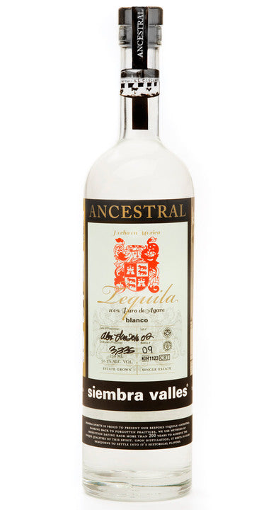 Tequila SIEMBRA VALLES ANCESTRAL BLANCO 100% Agave - 750ml  LOTE 4  o    LOTE 5