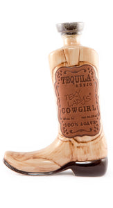 Tequila TEKYLADYS CowGirl Añejo 100% Agave - 375 ml Edición Bota Cerámica