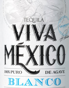 Tequila Viva México Blanco Ed Retro 100% Agave - 700ml